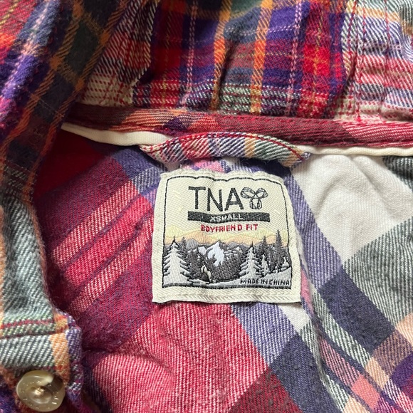 TNA hooded plaid shirt - Picture 2 of 2